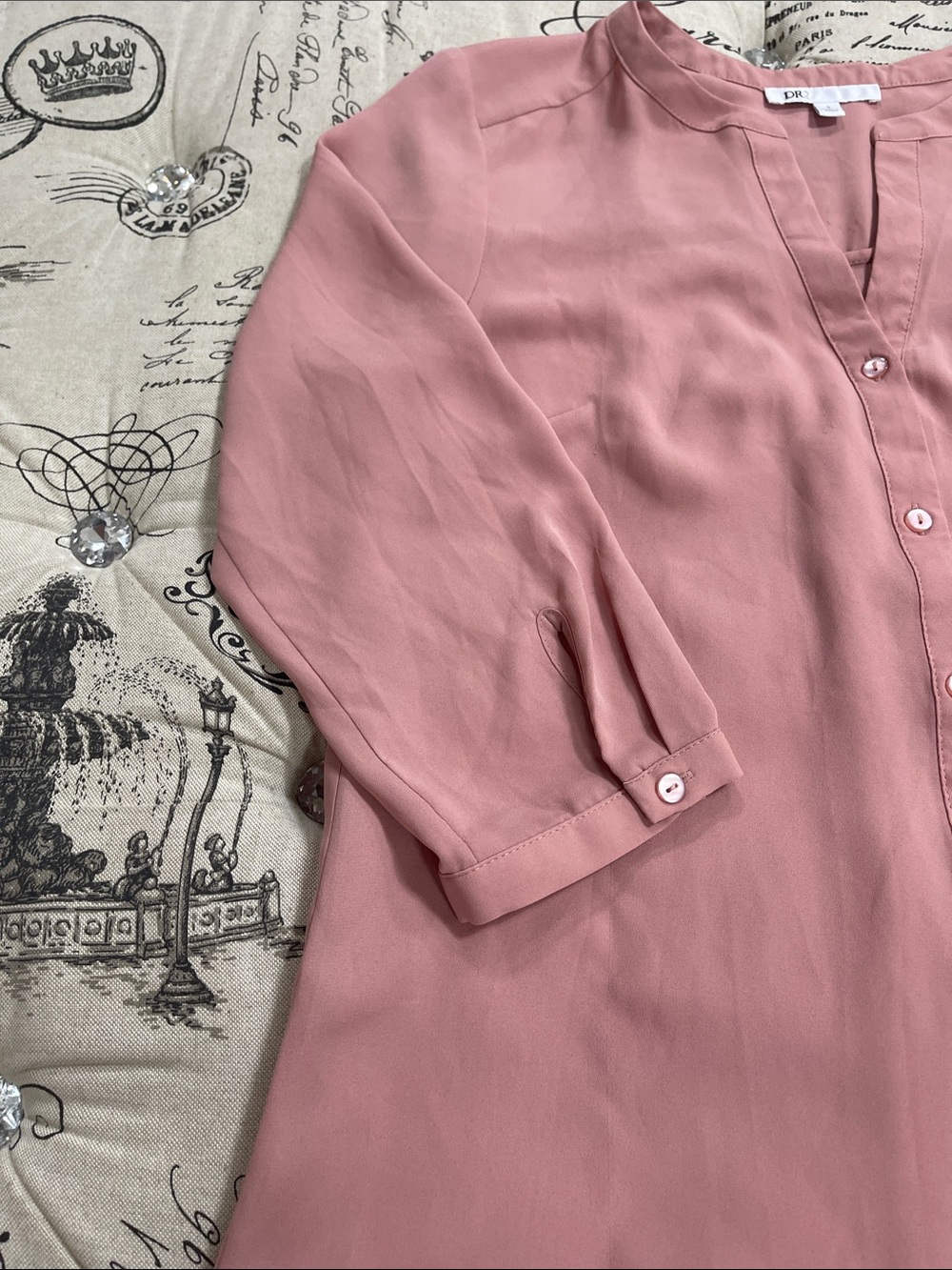 🇨🇦 DR2  High-Low Button Down Tunic Top - Picture 8 of 13